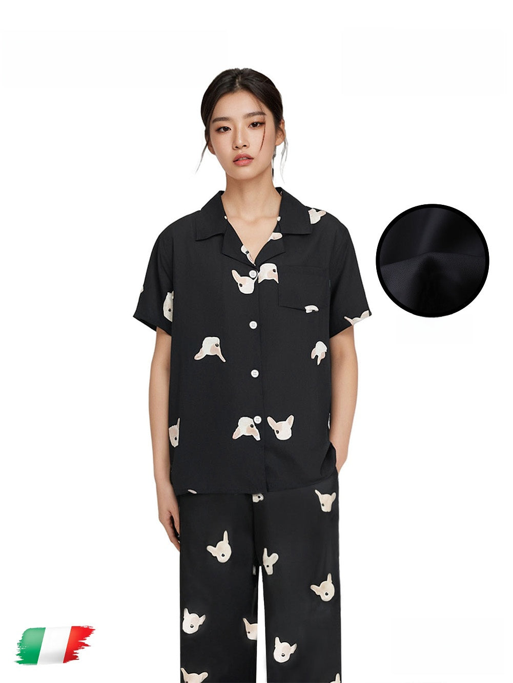 Long-sleeve pajamas made of ice silk loungewear