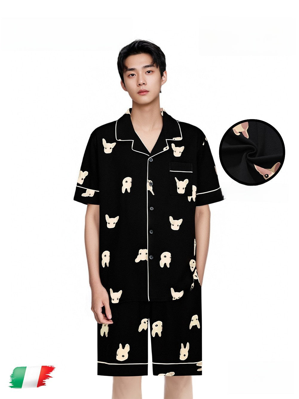 Long-sleeve pajamas made of ice silk loungewear