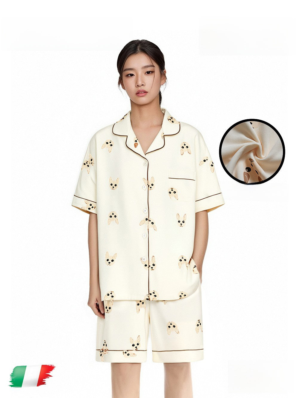 Long-sleeve pajamas made of ice silk loungewear