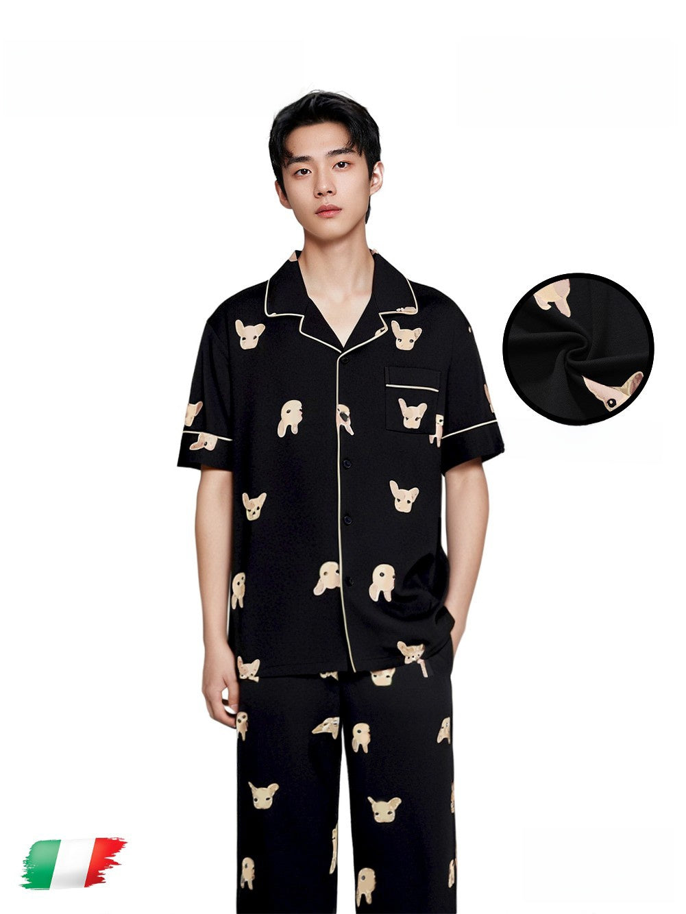 Long-sleeve pajamas made of ice silk loungewear