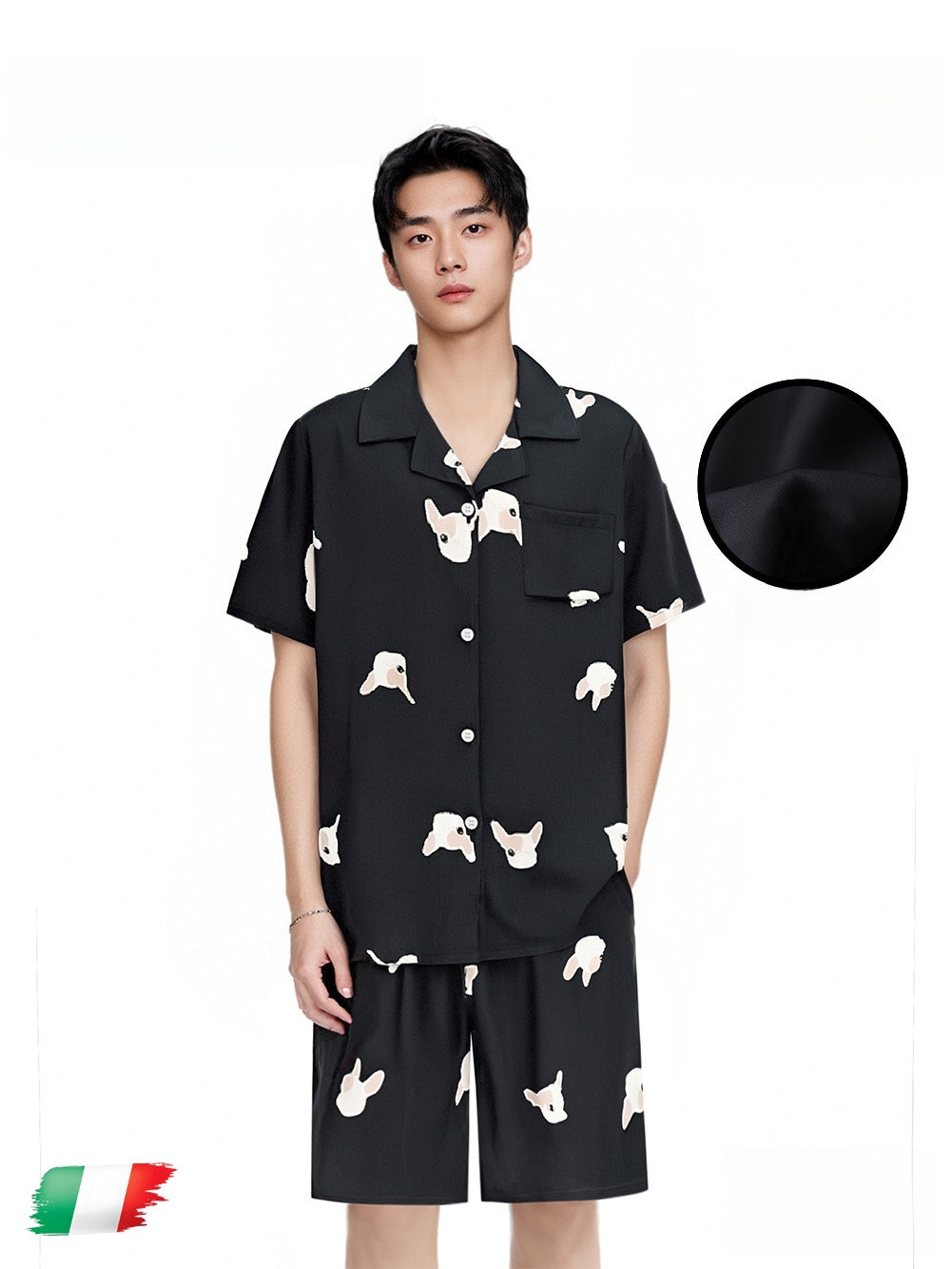 Long-sleeve pajamas made of ice silk loungewear