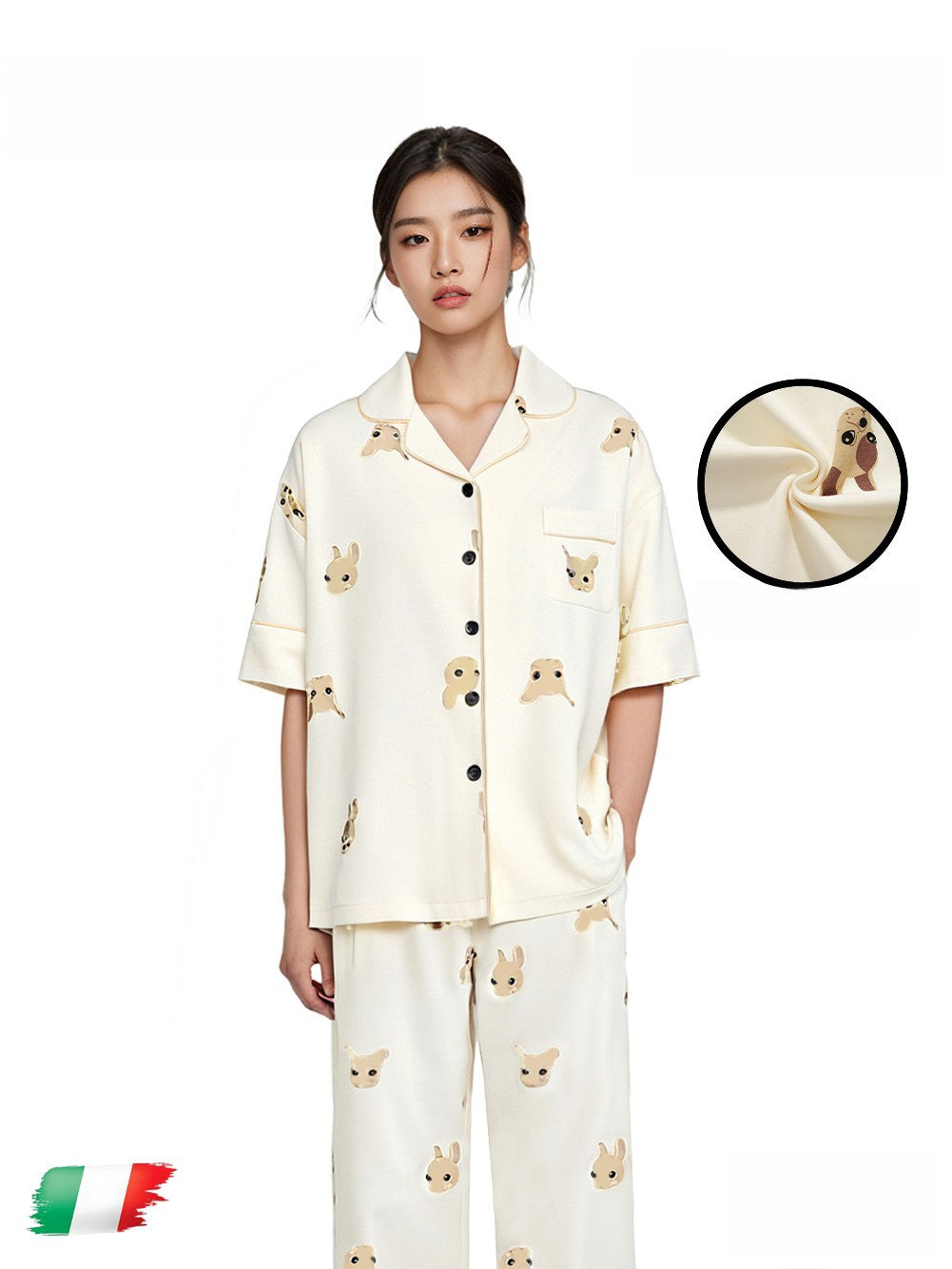 Long-sleeve pajamas made of ice silk loungewear
