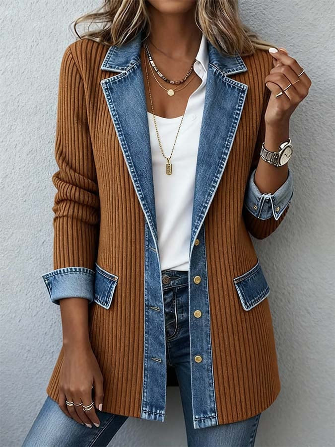 Long Sleeve Patchwork Jacket