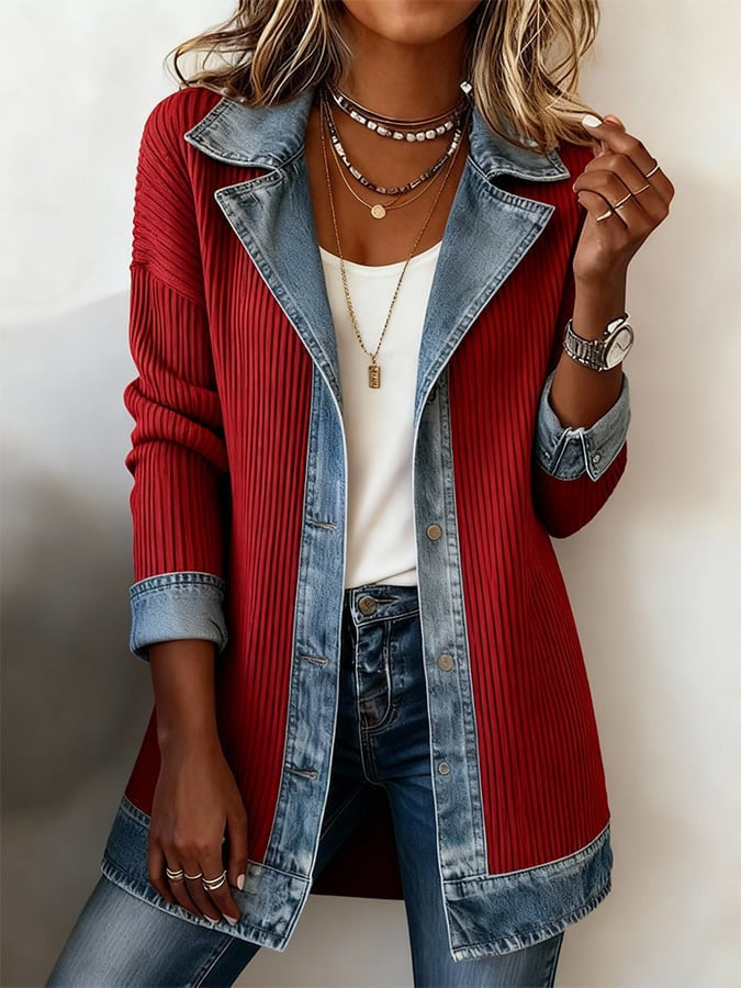 Long Sleeve Patchwork Jacket