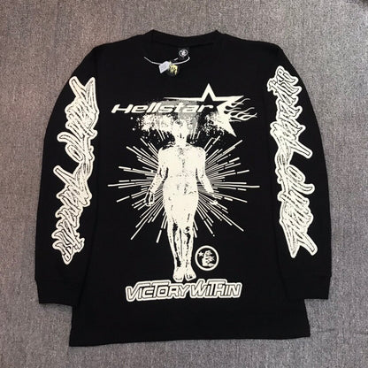 Long Sleeve Printed Cotton T-Shirt