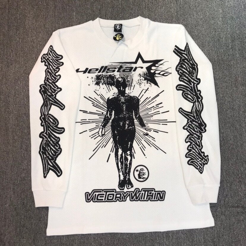 Long Sleeve Printed Cotton T-Shirt