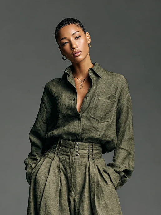 Long Sleeve Shirt and Pants Set