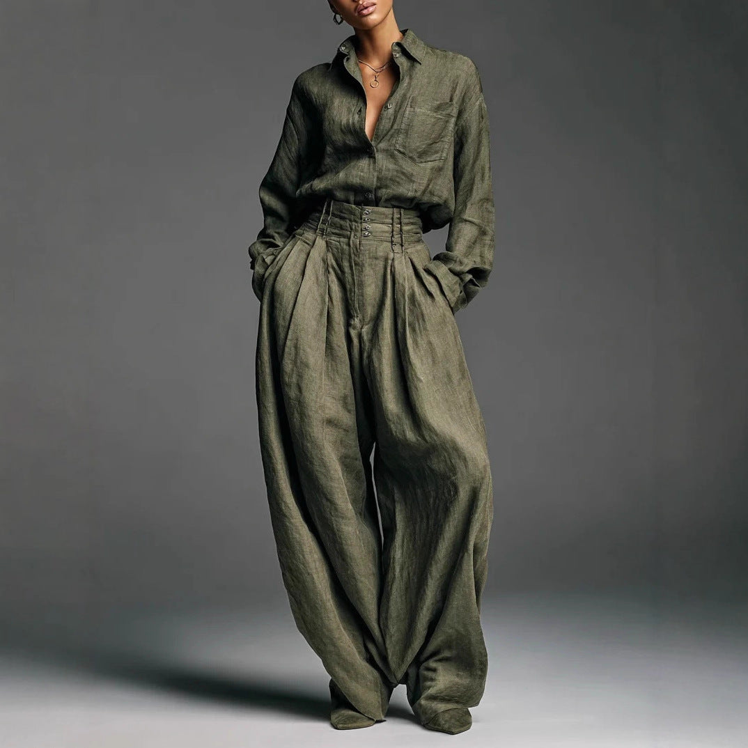 Long Sleeve Shirt and Pants Set