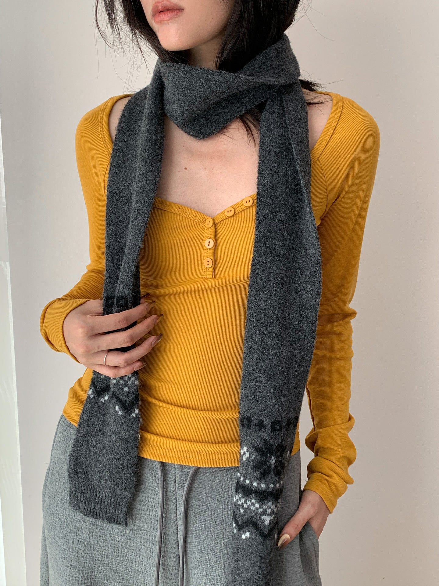 Long Sleeve Shoulder T-shirt