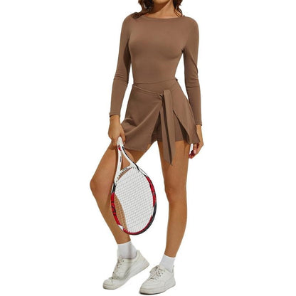 Long Sleeve Tennis Skirt Set