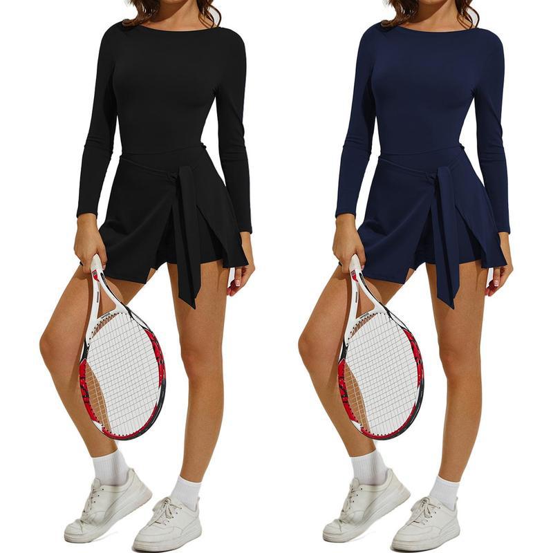 Long Sleeve Tennis Skirt Set
