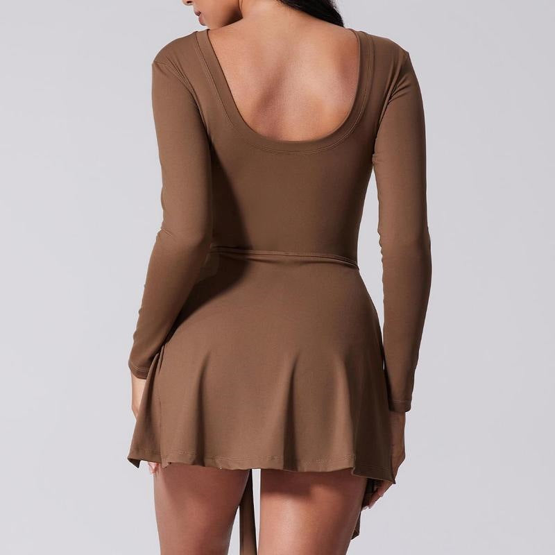 Long Sleeve Tennis Skirt Set