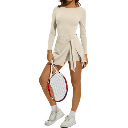 Long Sleeve Tennis Skirt Set