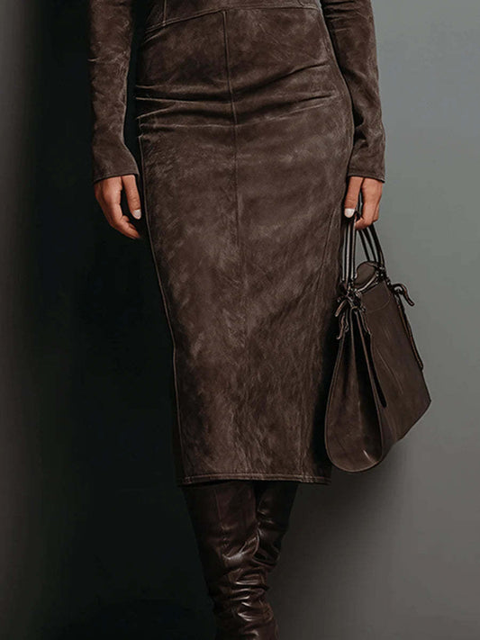 Long Sleeve Velvet Dress