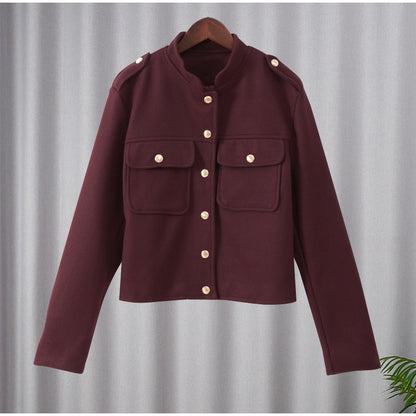Long Sleeve Zipper Leather Jacket