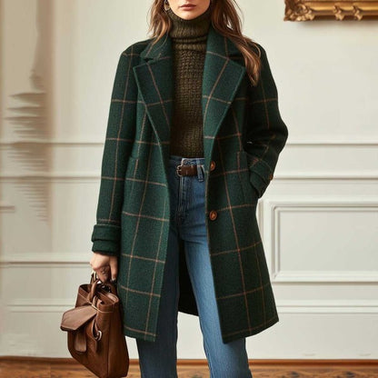 Long-sleeved button-down coat
