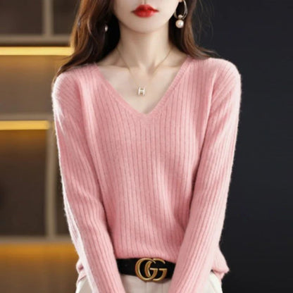 Long-sleeved knitted sweater