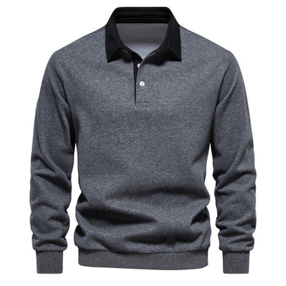 Long-sleeved Polo-neck t-shirt