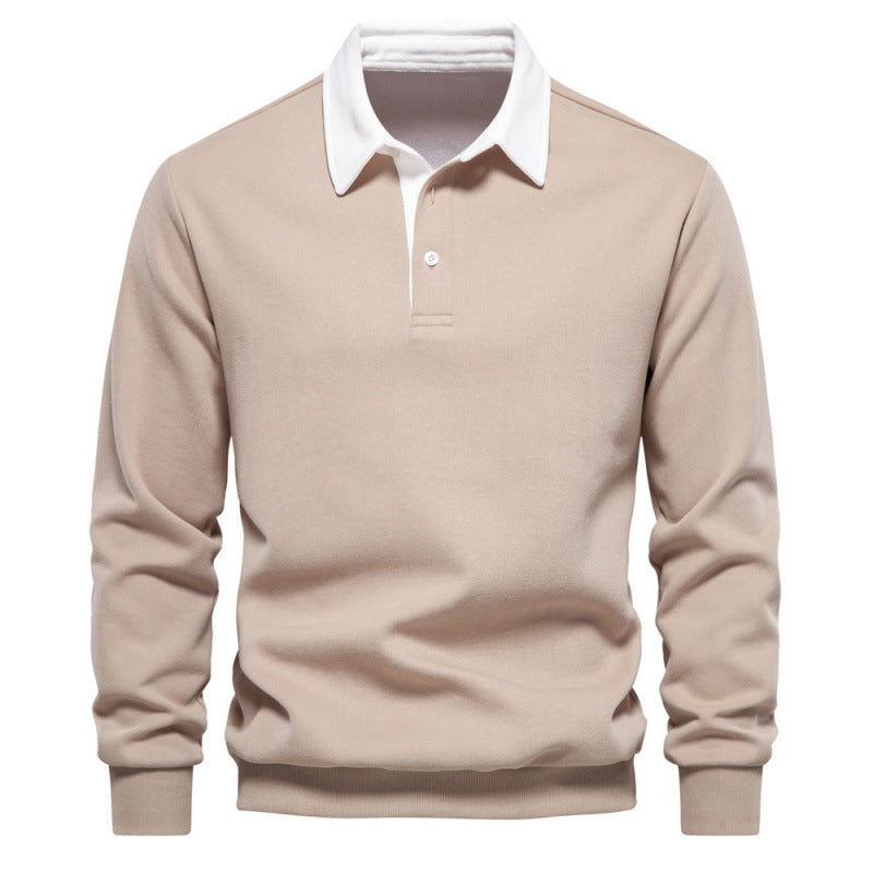Long-sleeved Polo-neck t-shirt