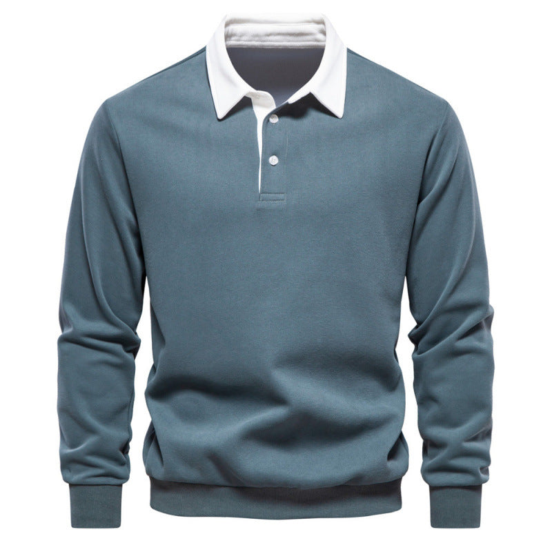 Long-sleeved Polo-neck t-shirt
