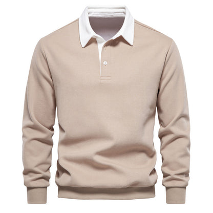 Long-sleeved Polo-neck t-shirt