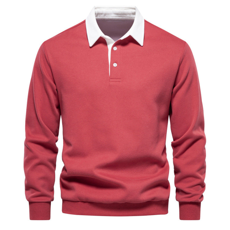 Long-sleeved Polo-neck t-shirt
