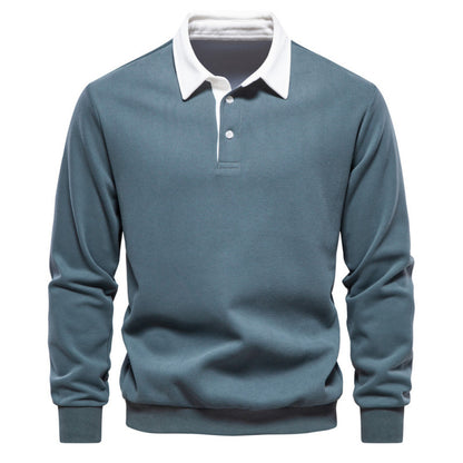 Long-sleeved Polo-neck t-shirt