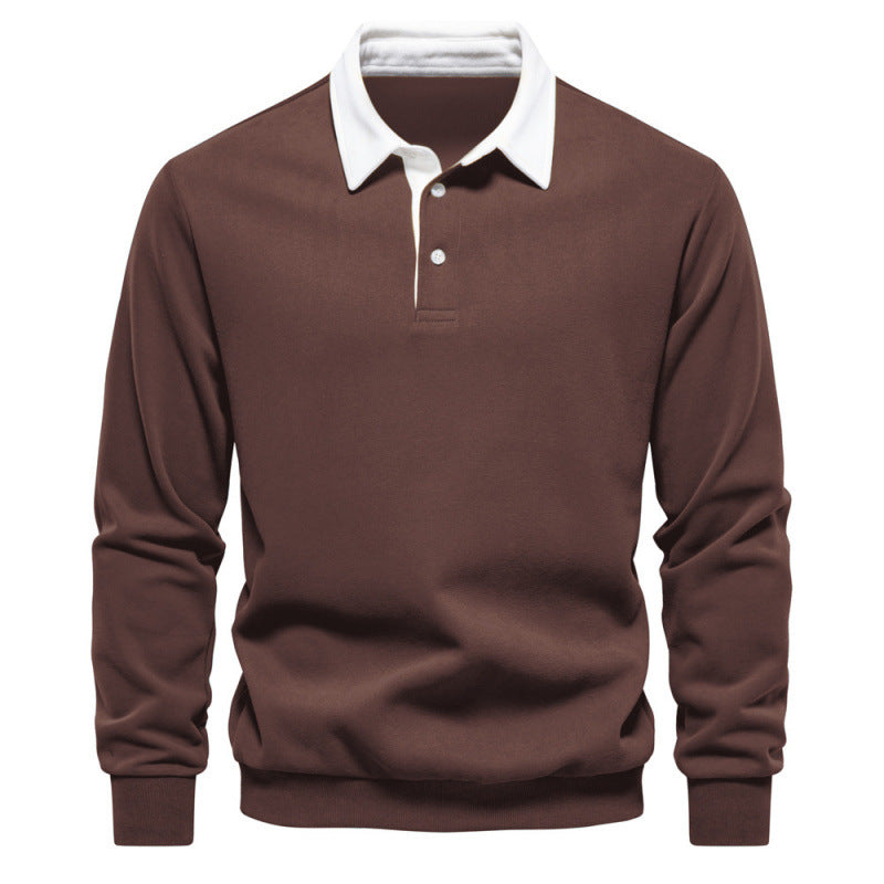 Long-sleeved Polo-neck t-shirt