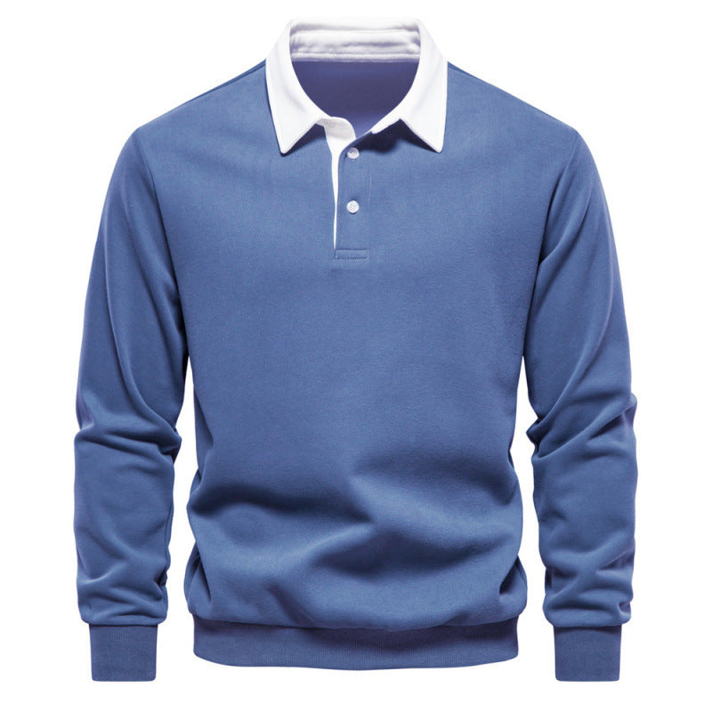 Long-sleeved Polo-neck t-shirt