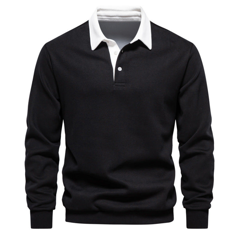 Long-sleeved Polo-neck t-shirt