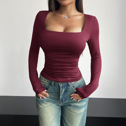 Long-sleeved pullover, tight and casual