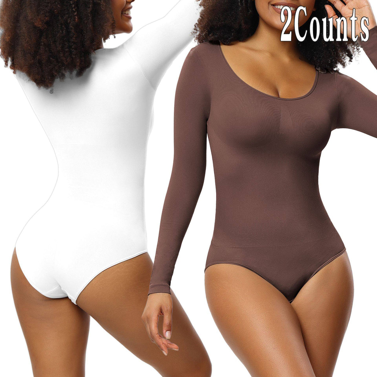 Long-sleeved seamless one-piece shaping garment