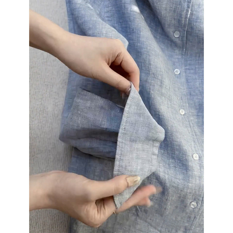 Long-sleeved shirt and suit pants