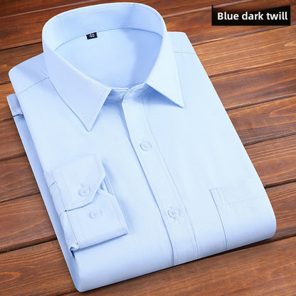 Long-sleeved solid-color men's shirt