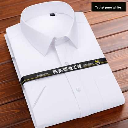 Long-sleeved solid-color men's shirt