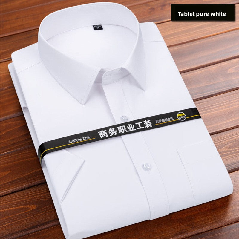 Long-sleeved solid-color men's shirt