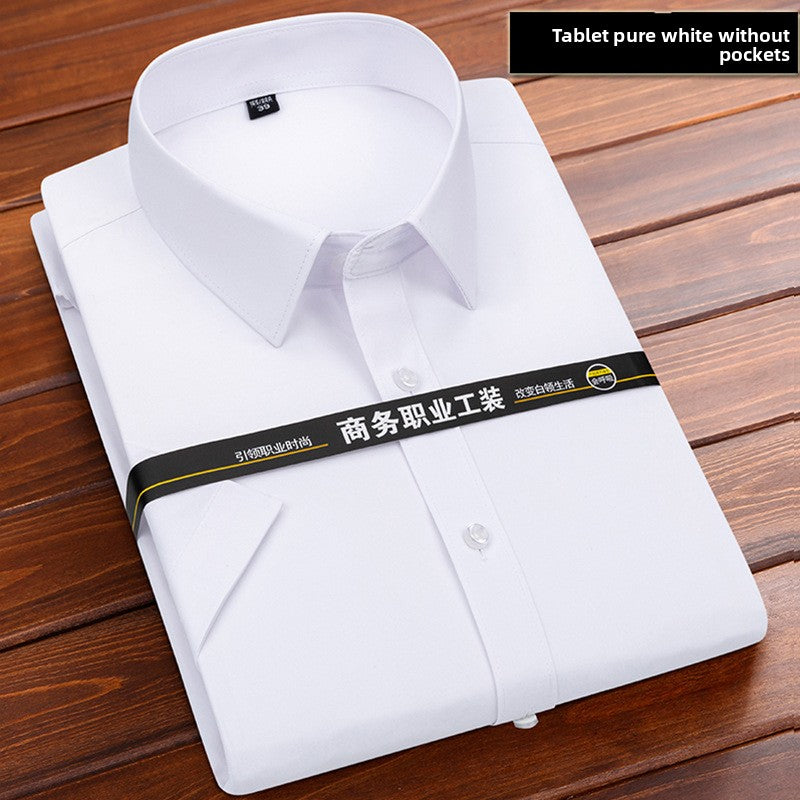 Long-sleeved solid-color men's shirt