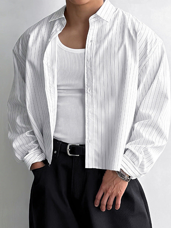 Long-sleeved striped shirt
