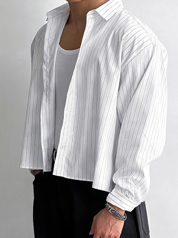 Long-sleeved striped shirt