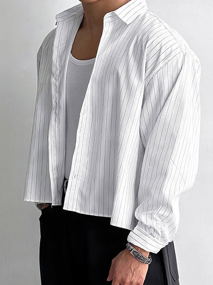Long-sleeved striped shirt