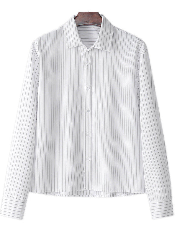 Long-sleeved striped shirt