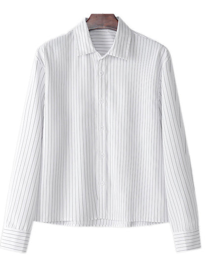 Long-sleeved striped shirt