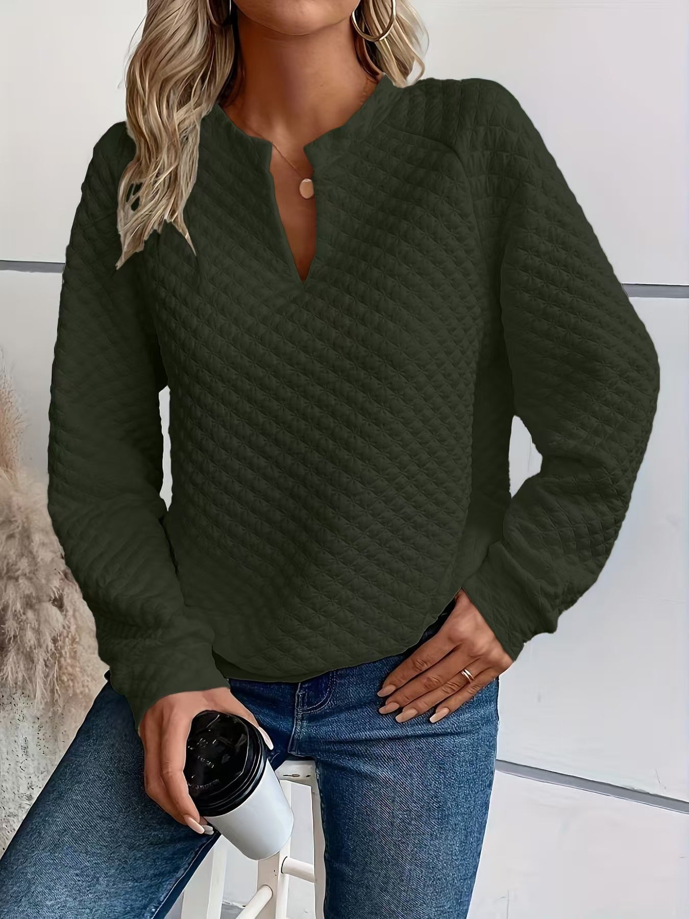 Long-Sleeved Women's Casual Sweatshirt