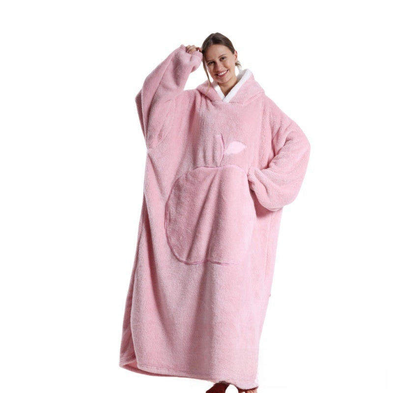 Long soft cotton fleece pajama set