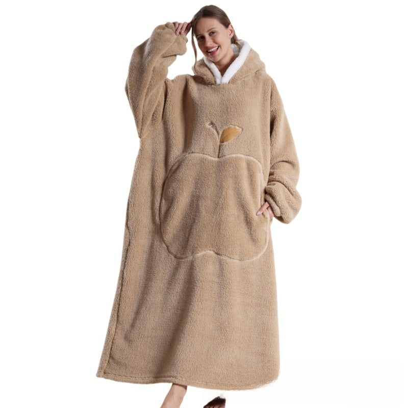 Long soft cotton fleece pajama set
