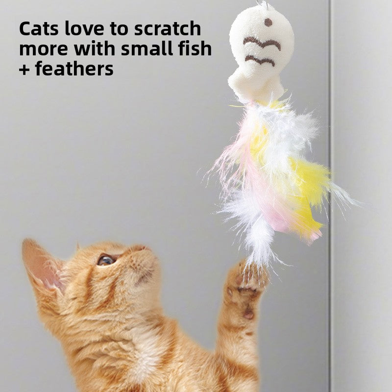Long Stick Cat Toy for Self-Entertainment,