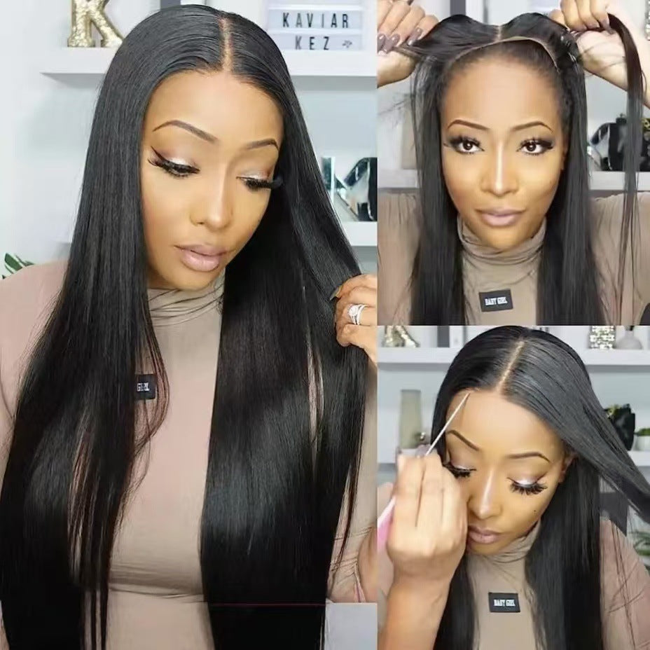 Long Straight Human Hair Wig