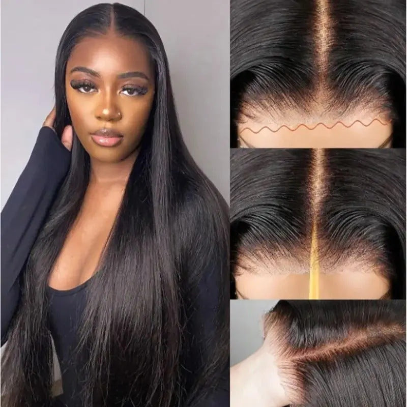 Long Straight Human Hair Wig