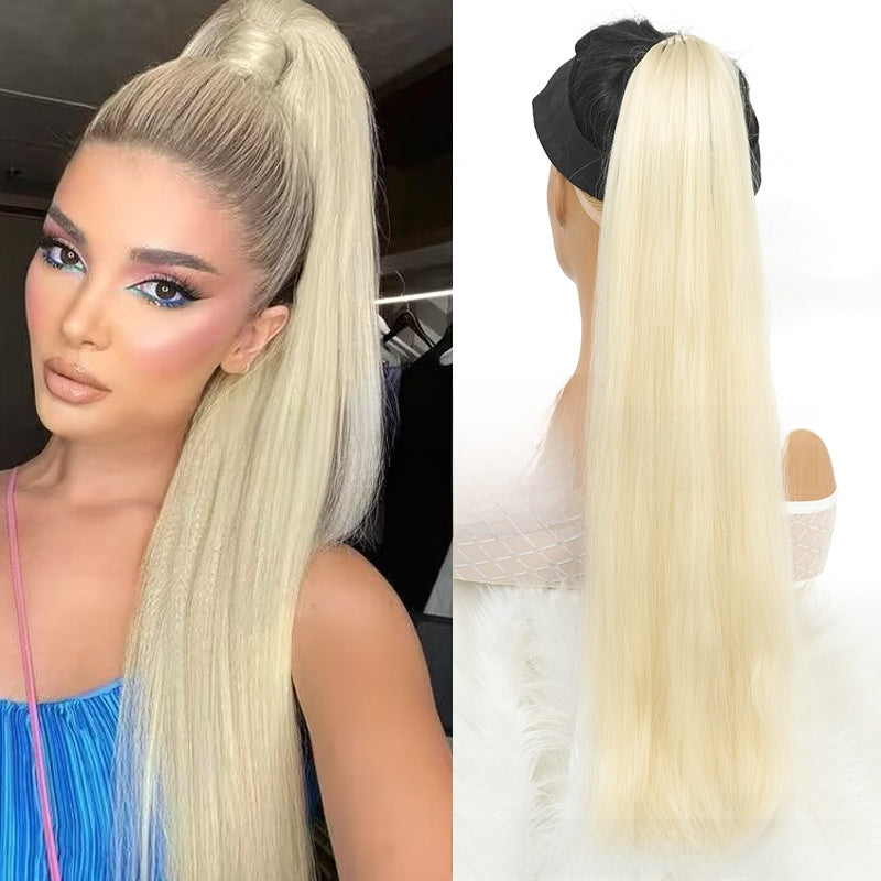 Long straight ponytail wig