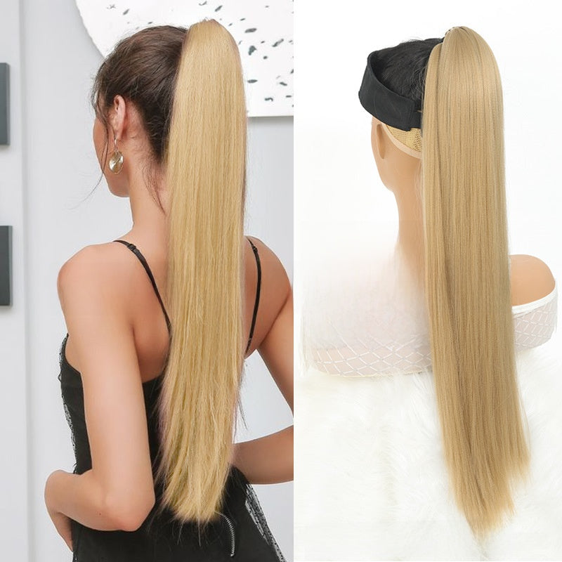 Long straight ponytail wig
